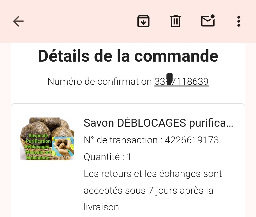 SAVON DE DÉBLOCAGES PURIFICATION